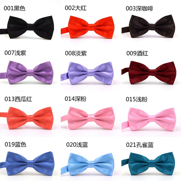men's solid color fashionable casual multicoloured bow tie for…