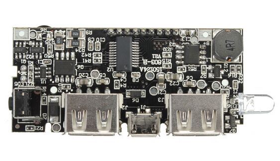 3.7V 5V USB输出PN913移动电源LCD液晶屏PCBA电路板