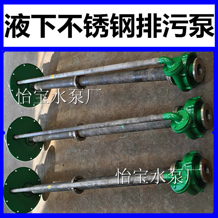 长轴液下耐腐蚀泵25FY-25A不锈钢化工泵，不锈钢排污泵