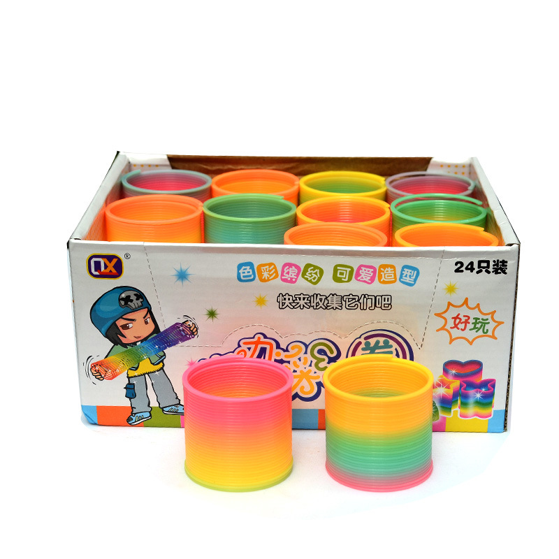 Early education Souptoys Magic rainbow Color circle Plastic Coil Reminiscence Toys MCS521