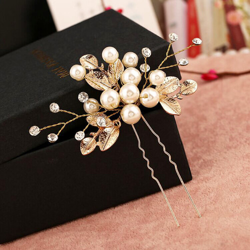 Hairpin hair clip hair accessories for women Mother Wedding Hair Fork hand pearl U-shaped hairpin hair hairpin Hair Beads custom studio special