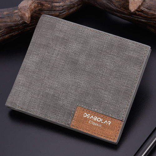 Cross-border new men's short wallet Korean version retro youth wallet men's ultra-thin men's horizontal wallet trendy wholesale