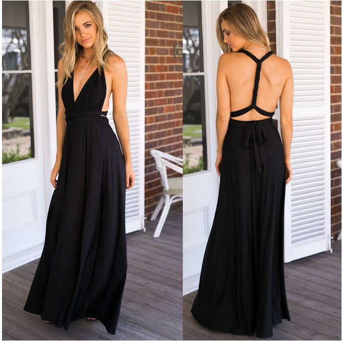 Women's A-line Skirt Fashion Collarless Patchwork Sleeveless Solid Color Maxi Long Dress Daily display picture 4