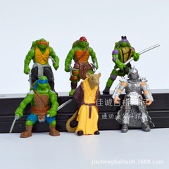 6 Pieces of Divine Turtle Anime Figurines and Stands, Armor Turtle DIY Phone Accessories, 2nd Generation, Toys