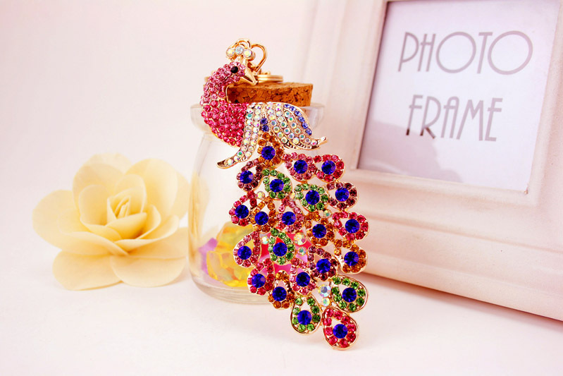 56g Weight Travel Occasion Alloy, Metal Material Animal Pattern Unisex Gender Dark Blue, Lake Blue, Pink, Purple, Blue, Yellow Color Chinese Style Creative Cute Diamond Keychain 20