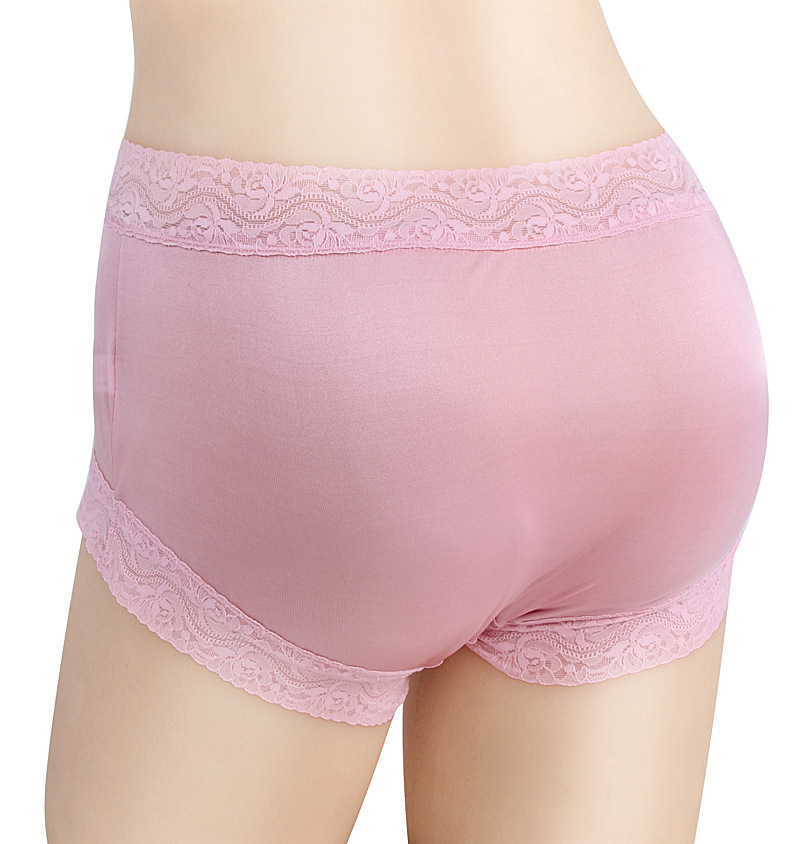 Summer Women's Mulberry Silk Seamless Women's Silk Underwear Natural Skin-friendly High Waist Lace Flat Underwear