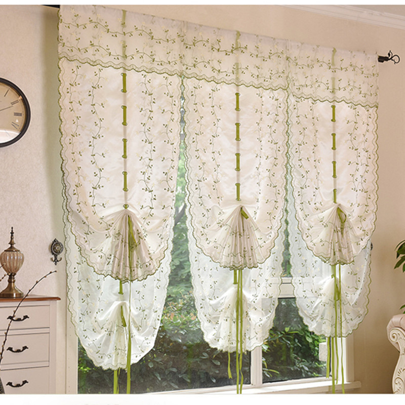 儿童罗马帘提拉帘窗纱加工定制 北欧魔术贴窗帘纱布料窗帘布批发