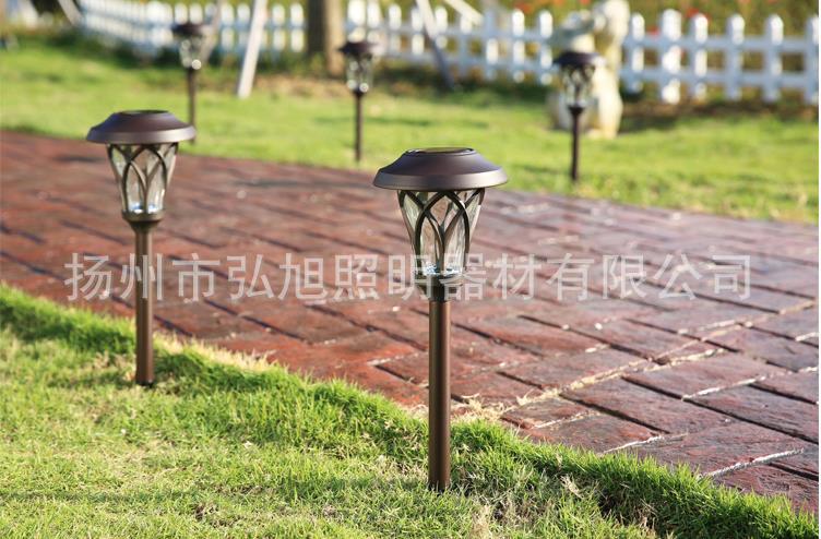 扬州弘旭供应不锈钢太阳能户外庭院灯草坪灯园林景观灯插地灯