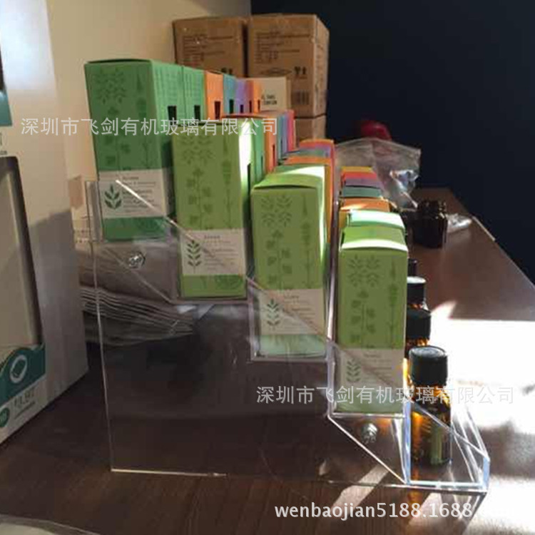 五层护肤品展示架亚克力梯形展架多用途亚克力展示架