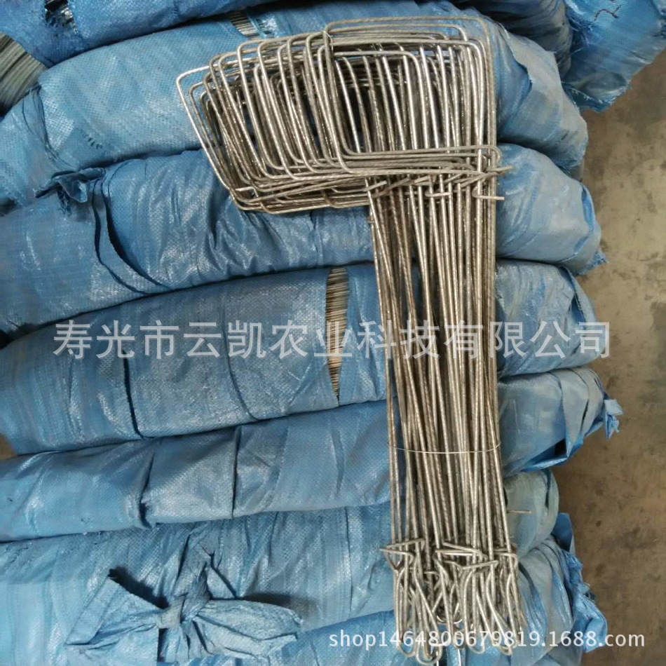 冬暖式蔬菜大棚专用50cm2.8mm地锚紧固钢丝热镀锌钢丝加工制成