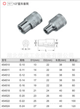 供应GENIUS天赋工具1/2″星形套筒454510-454518