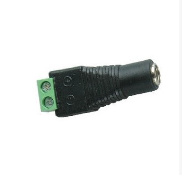 绿色DC电源摄像头5.52.1电源母头免焊DC母头监控12V24伏直流插头