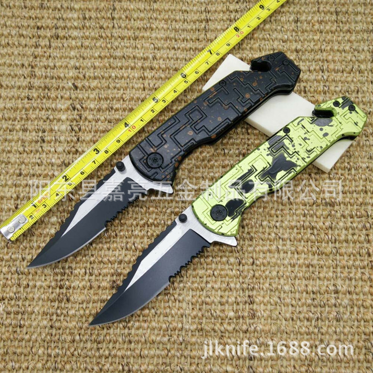 摩登厂家直销战术高硬度折叠刀 野外求生多功能折刀防身户外刀具