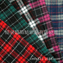 厂家直销 顺毛格子秋冬粗纺毛呢大衣鞋帽箱包呢绒面料