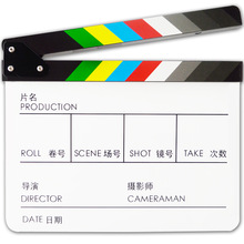 輝攝Lightupfoto亞克力中英電影拍板彩色場記板打板導演板帶磁鐵