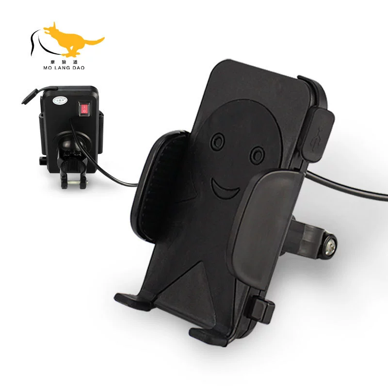 Мотоцикл мобильный телефон держатель зарядка USB универсальный водонепроницаемый зарядный кронштейн навигационное зарядное устройство 2.1A быстрая зарядка оптом