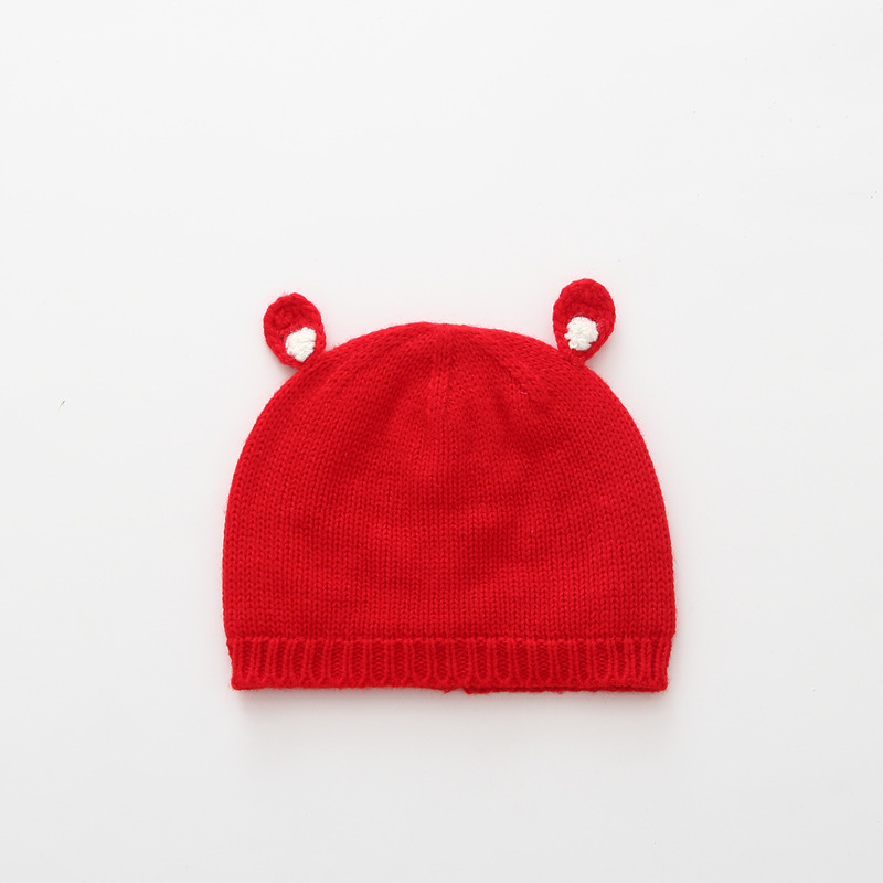 新款冬款幼童针织卡通造型套头帽 可定做亚马逊wish速卖通 ebay