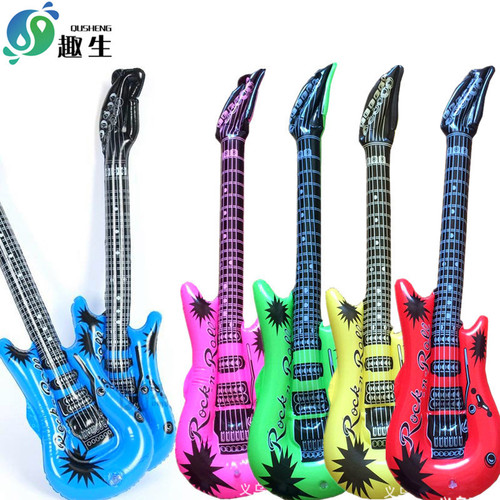 95 inflatable guitar, PVC stage props, children's simulated inflatable musical instruments, guitar cross-border inflatable toys