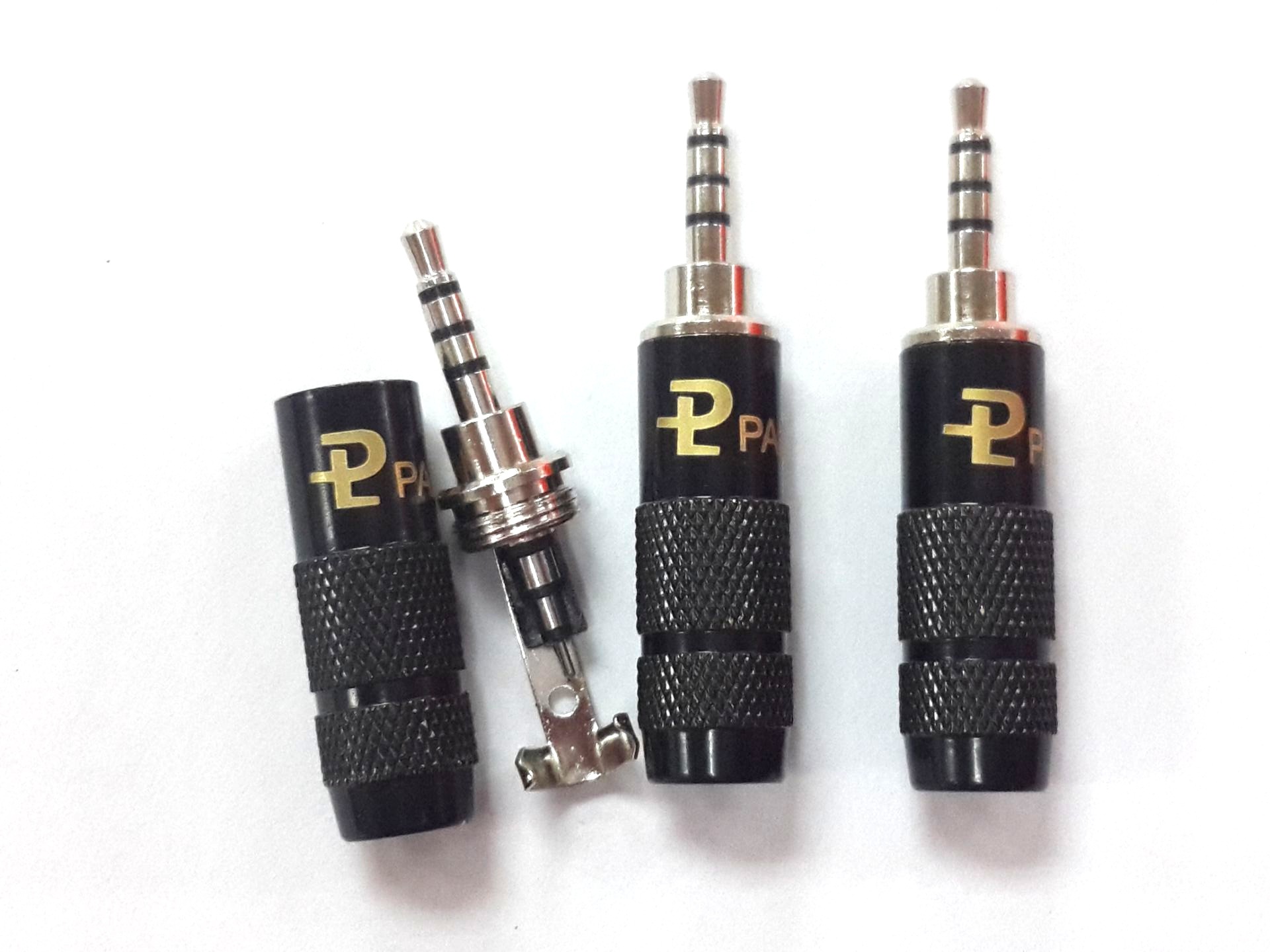 百威2.5四级镀铑插头/欧雅德2.5四节镀铑插头/2.5四级镀铑装配插