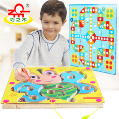 Manufacturer supplies YDL wooden magnetic pen maze intellectual bead track early education baby toy