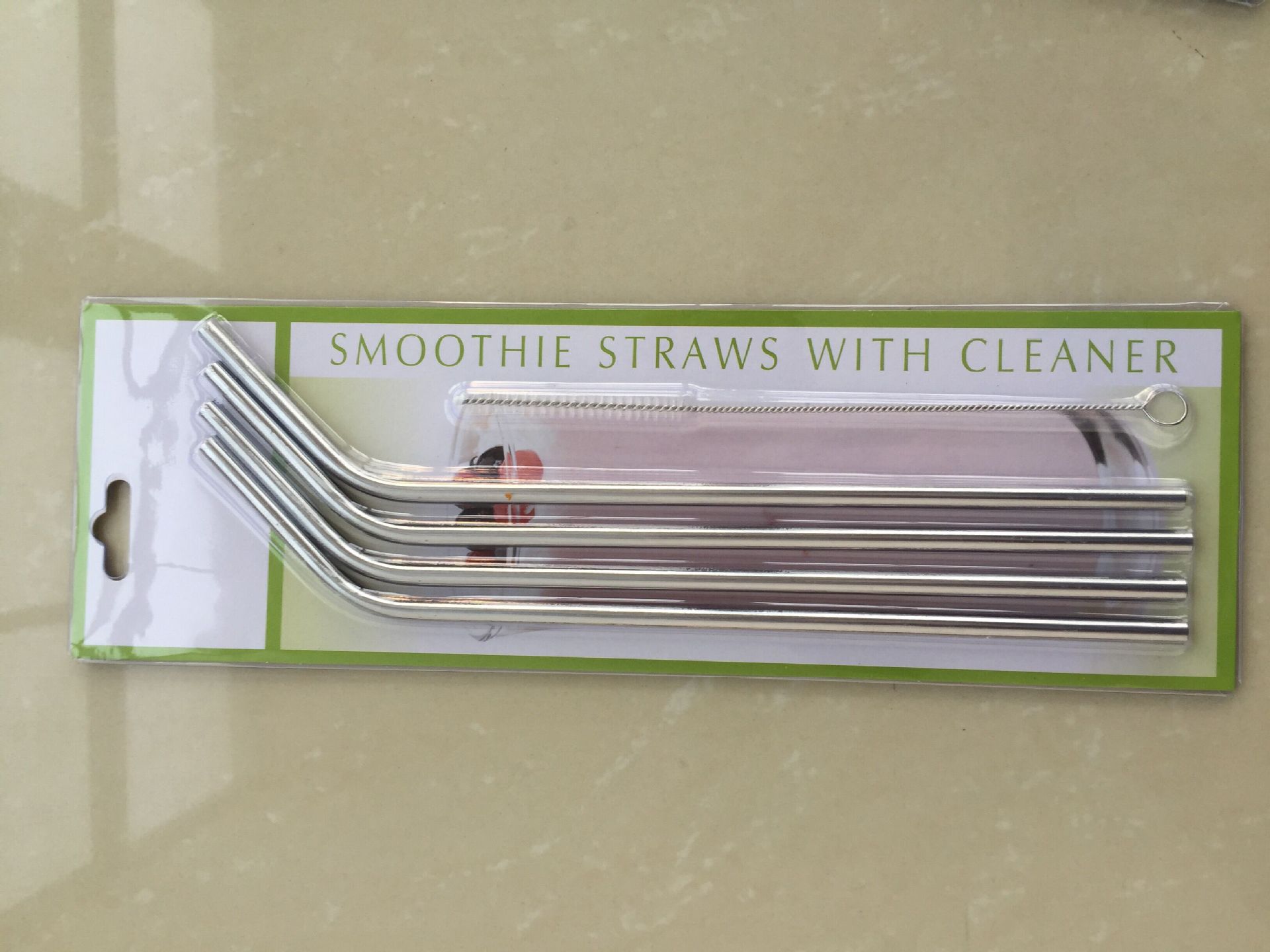 爆款6MM带螺纹不锈钢吸管，内壁干净环保卫生，端口光滑不伤嘴巴