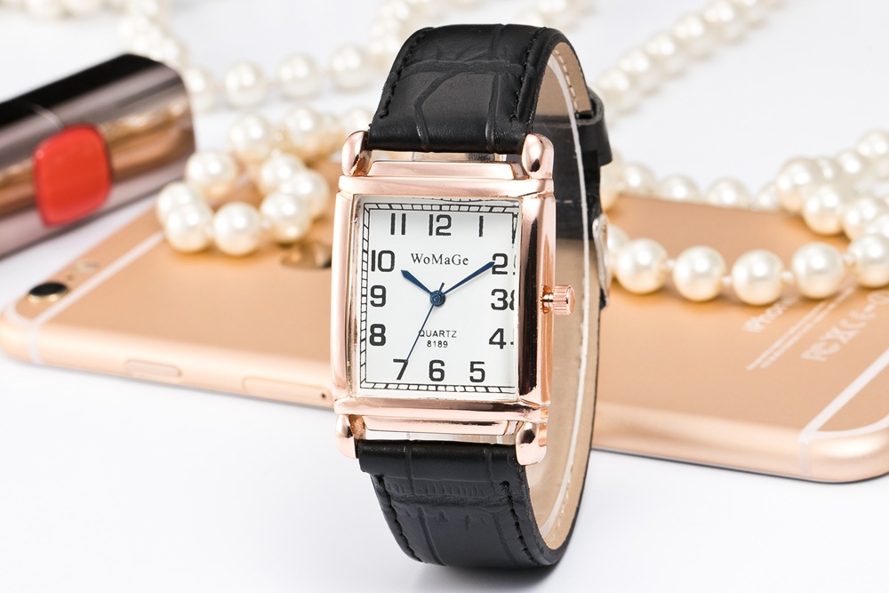 Il nuovo orologio da cintura da donna con quadrante rettangolare personalizzato di Womage, orologio al quarzo digitale minimalista alla moda_voghion.com