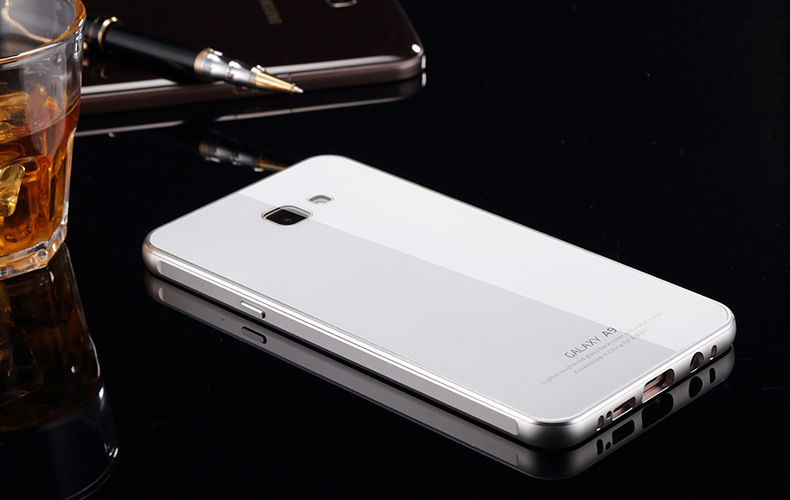 Luphie Aircraft Aluminum Metal Frame 9H Tempered Glass Back Cover Case for Samsung Galaxy A9 A9100 A9000