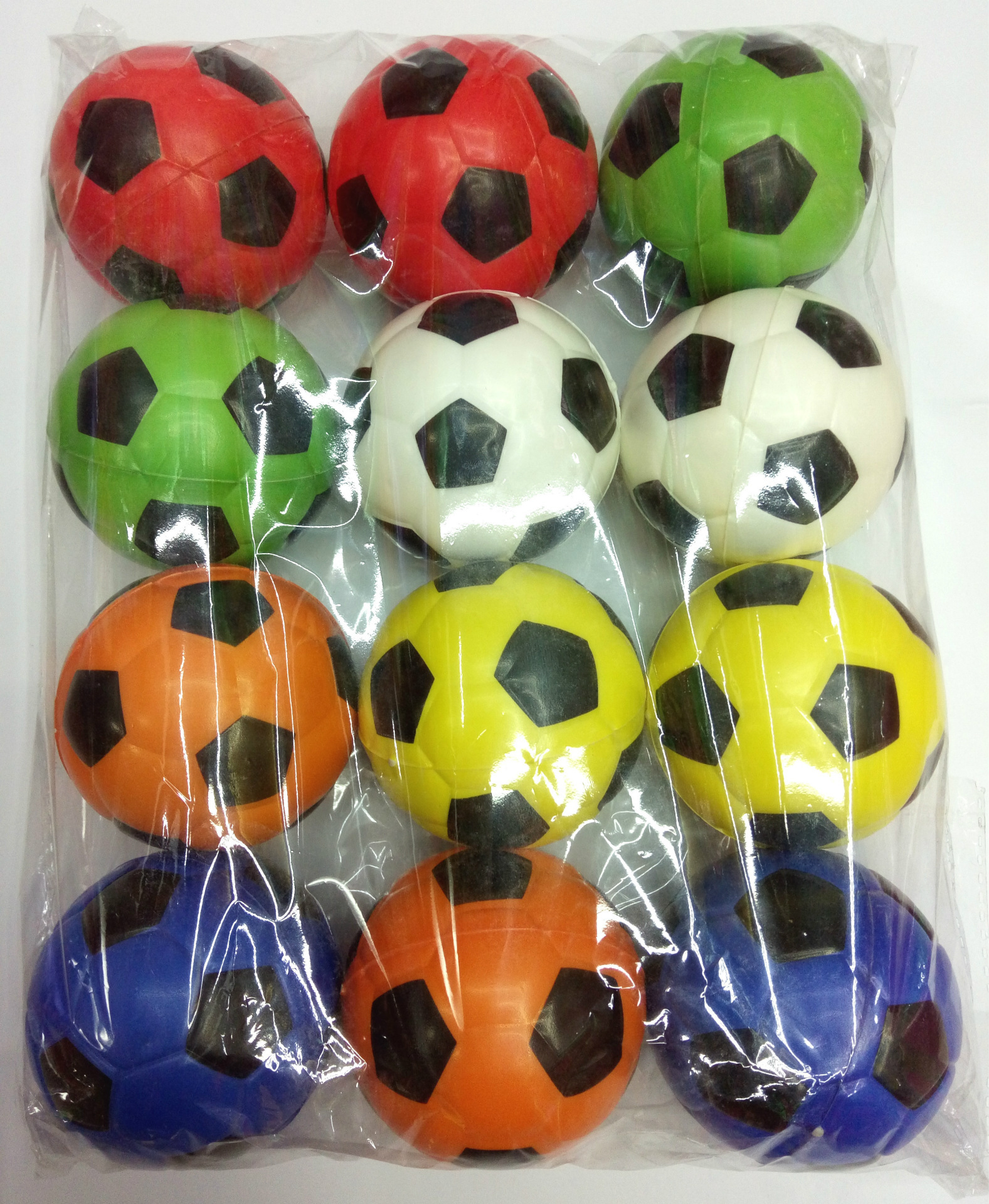 厂家发泄 儿童运动玩具球 pu发泡海绵弹力玩具球10cmPU彩色足球详情12