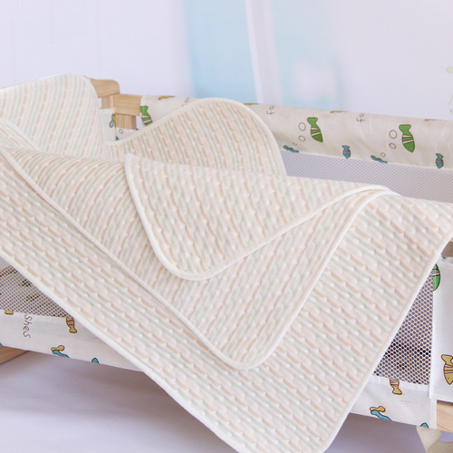 Colorful cotton diaper separator four-layer double-sided baby urine pad waterproof breathable fabric air layer machine washable pure cotton