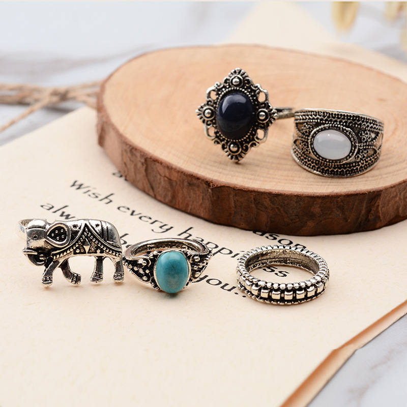 Alloy Vintage Geometric Rings(Main picture) NHGY1313-Main picture