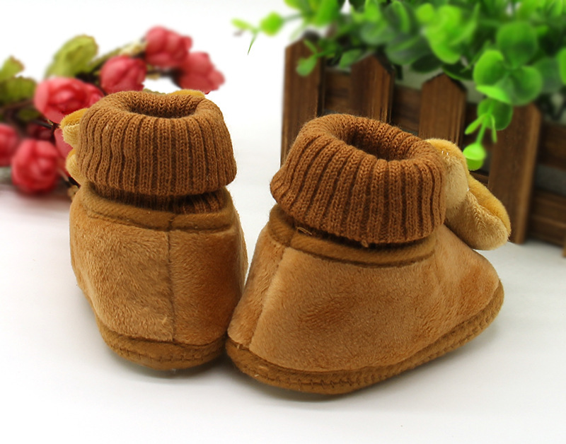 2021 New Baby Shoes Autumn and Winter 3D Cartoon Cotton Shoes Ribbed Walking Shoes for Boys and Girls