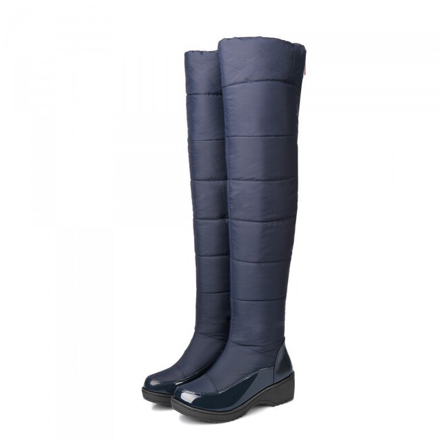 Down Thickening and Warm Snow Floor Boots Over Knee Long Boots 