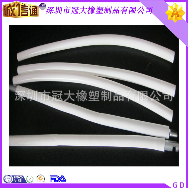 深圳厂家直销乳白色硅胶管条台灯套管 珍珠白硅胶台灯套管