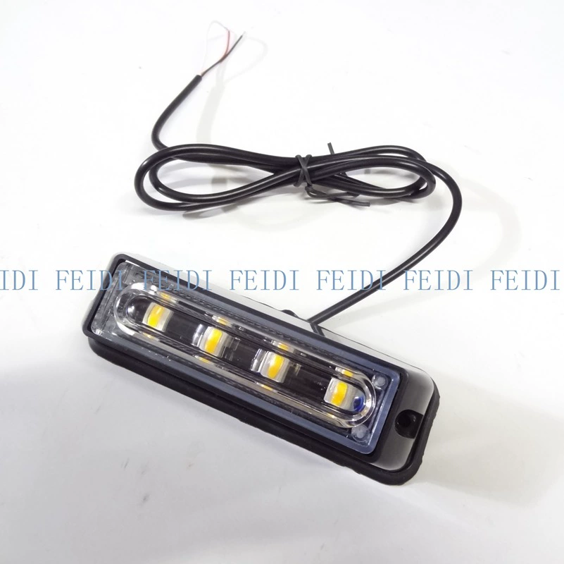 08006 молния 12-24v4led боковой свет автомобиля 4LED вспышка света среднего экрана высокой мощности 4LED