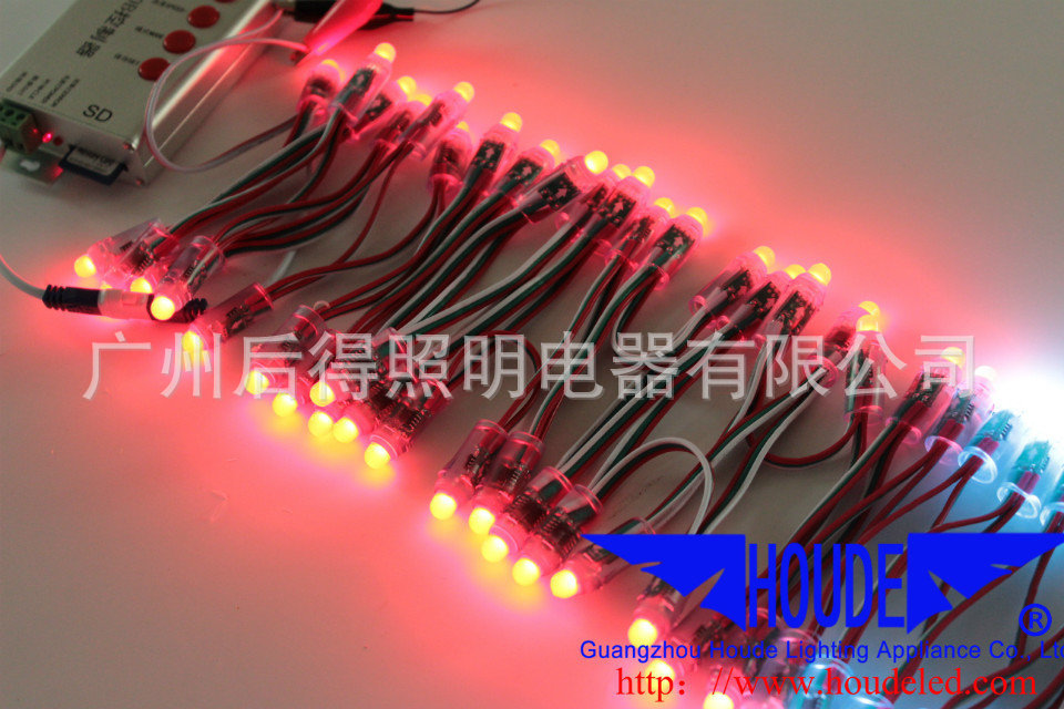 led全彩外露灯串12mm穿孔灯5Vled外露灯2811彩色外控灯串-阿里巴巴