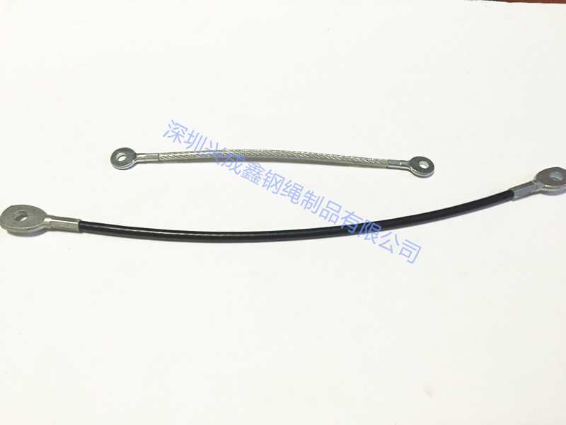 专业生产钢丝绳拉索 双端子保险绳 问号钩挂绳 拉索绳 舞台保险绳