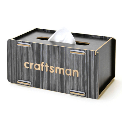 craftsman艺匠创意木质桌面收纳盒客厅车载抽纸盒纸巾盒A016|ru