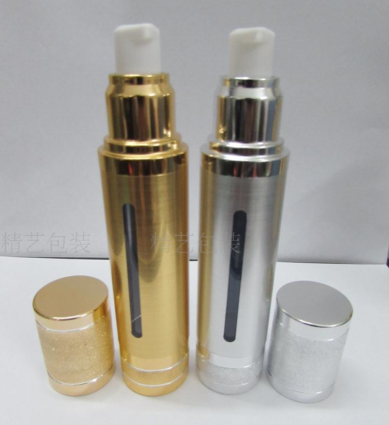 30ML50ML 精华乳液压泵瓶 120ML喷雾滚砂包金开窗真空瓶子