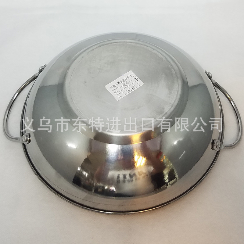 Factory direct sales of stainless steel bars, hotels, restaurants, double-eared flat-bottomed dry POTS, alcohol POTS, high-quality single-person POTS detail image 8