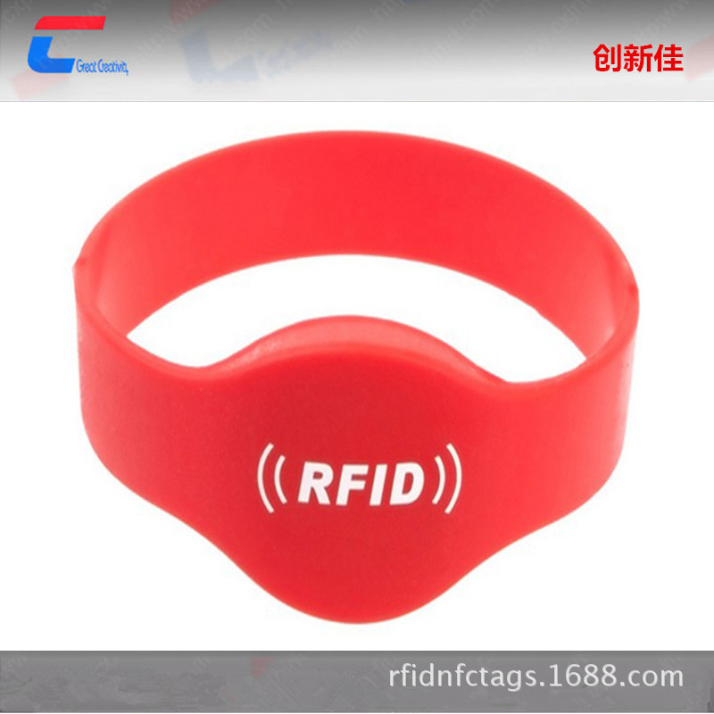 RFID硅胶手环 TK4100芯片腕带 智能手环感应卡 防水耐温手腕带