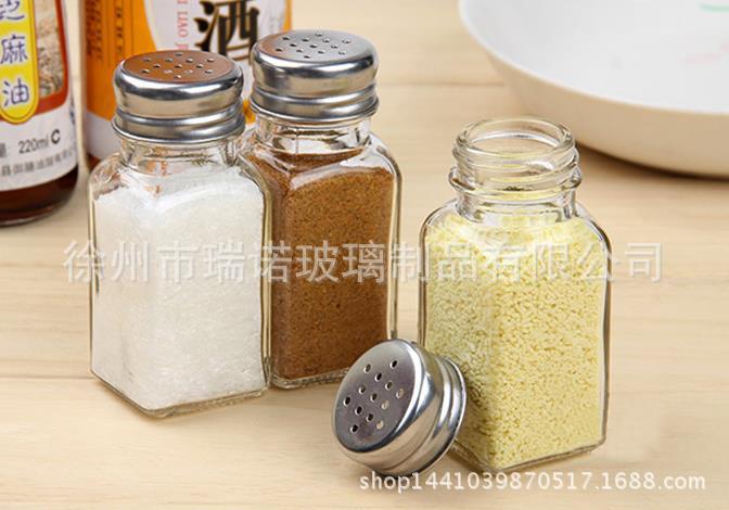 新款厨房用品 玻璃调味瓶 椒盐瓶 胡椒瓶 调料罐 网孔 快餐/烧烤