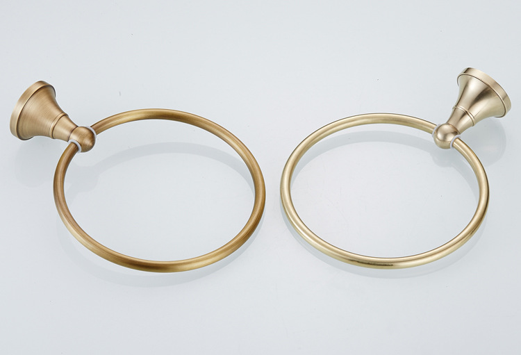 全铜复古欧式毛巾环圈挂毛巾架卫浴五金挂件系列复古风