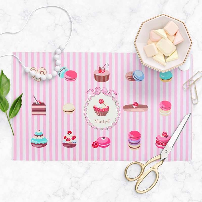 Macaroon Dessert fever Table mat desk Hand heating write student WordPad