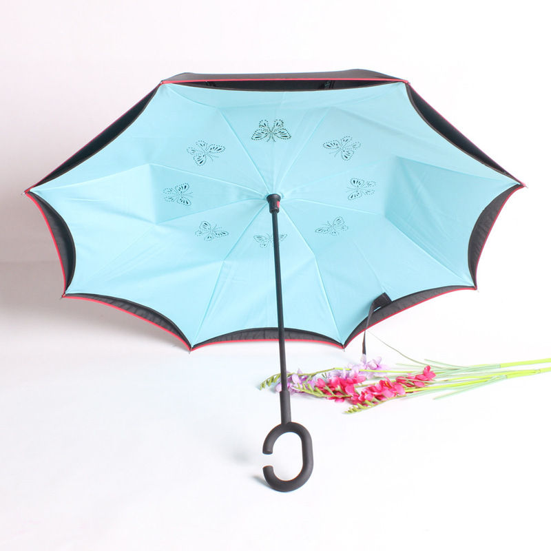 Creative Double-layer umbrella Handfree Reverse umbrella for Men and Women Sunny umbrella Car umbrella inverted umbrella
