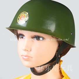 仿真塑料警察帽 安全头盔 军绿迷彩武警帽 军事野战帽 过家家玩具