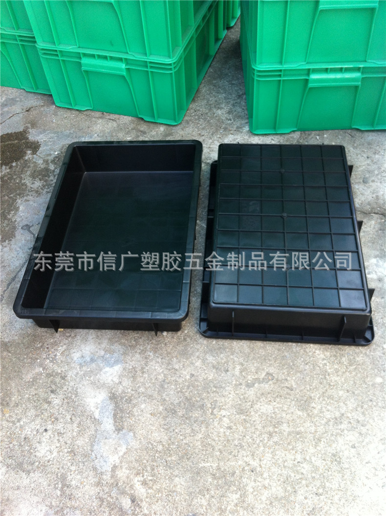 信广2#常规尺寸塑胶方盘 无尘车间电子厂专用防静电塑胶浅盘/盆子