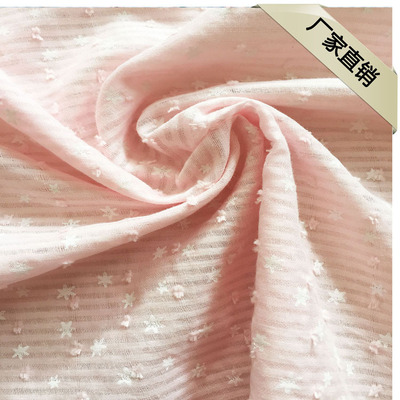 Manufactor pure cotton Leno Jianhua Fabric printing Fabric Spring and summer clothing Cloth girl Jacquard weave Striped cloth
