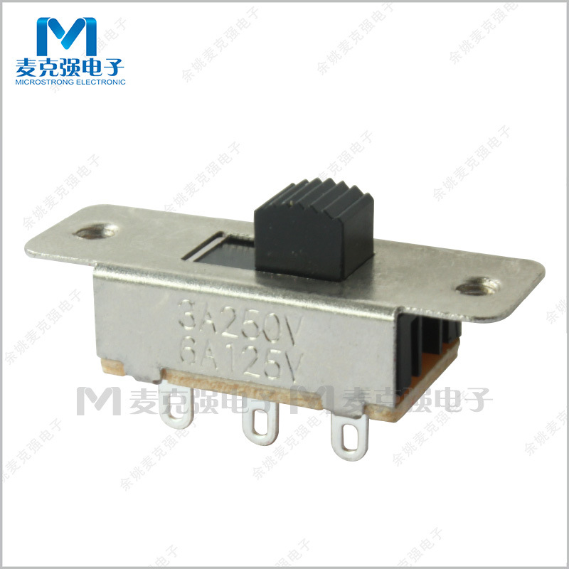 TSH拨动开关SS22L15系列柄高5/10mm单边3脚2档1P2T大电流孔有螺纹