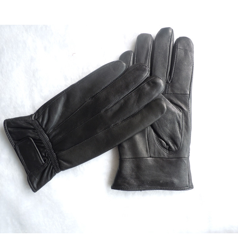 Autumn and Winter New Men's Sheepskin Gloves Velvet Thin Warm Gloves in stock Leather Gloves Men