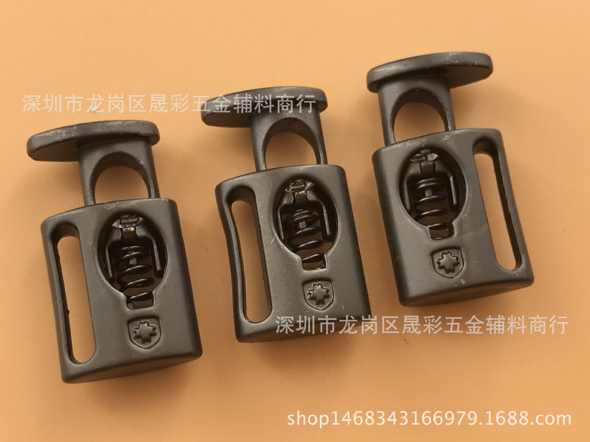 服饰卡扣 合金弹簧吊钟 弹簧扣 双面穿吊钟 绳扣 猫眼扣 背包扣
